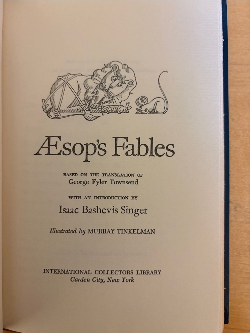 Aesop's Fables Hardcover Book - international collectors edition